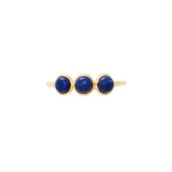Bague Triple Pierres (lapis) -Jollia Soldes Magasin bague 3 lapis 2