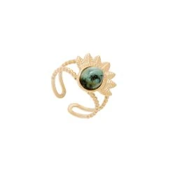 Bague Apache Pierre (turquoise Africaine)