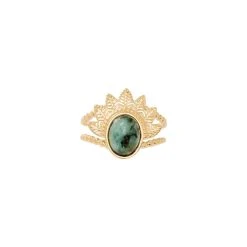 Bague Apache Pierre (turquoise Africaine) -Jollia Soldes Magasin bague apache dore pierre