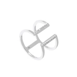 Bague Cristaux (argent Massif)