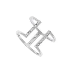 Bague Cristaux (argent Massif) -Jollia Soldes Magasin bague argent cristaux 1