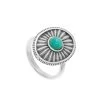 Bague Ovale Soleil Et Pierre (turquoise) -Jollia Soldes Magasin bague argent ovale soleil pierre turquoise