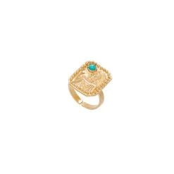 Bague Carte Egyptienne (turquoise)