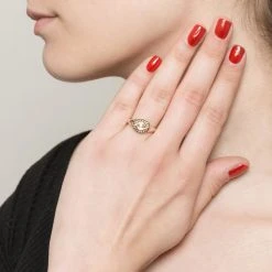 Bague Chevalière Oeil (plaqué Or) -Jollia Soldes Magasin bague chevaliere oeil