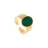 Bague Chevalière Pierre (malachite) -Jollia Soldes Magasin bague chevaliere verte 1
