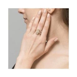 Bague Croix Et Strass (plaqué Or) -Jollia Soldes Magasin bague croix strass jollia