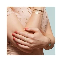 Bague Croix Et Strass (plaqué Or) -Jollia Soldes Magasin bague dore croix strass 1