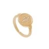 Bague Médaille Croix Zircon (plaqué Or) -Jollia Soldes Magasin bague dore croix zircon 1