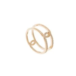 Bague épingle Zircon (plaqué Or)