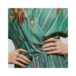 Bague Grande Kali (noir/doré) -Jollia Soldes Magasin bague dore noir