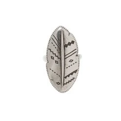 Bague Plume XXL (argenté) -Jollia Soldes Magasin bague dore plume ethnique argent