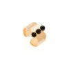 Bague Trio De Pierres (agate Noire) -Jollia Soldes Magasin bague dore trio pierre noir 1 2