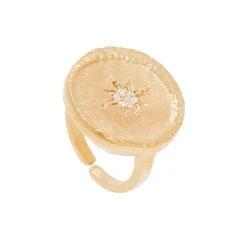 Bague Ronde étoile (plaqué Or)
