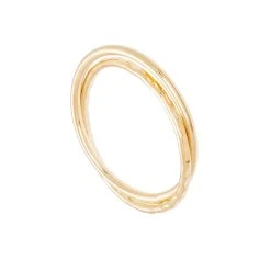 Bague Fine Croisée (plaqué Or)