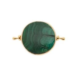 Bague Reversible Malachite (plaqué Or) 11 Bague Reversible Malachite (plaqué Or) -Jollia Soldes Magasin bague double face malachite 2