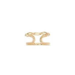 Bague Fine Double Rangs Tressés (doré) -Jollia Soldes Magasin bague double rang dore 1