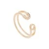 Bague épingle Et Zircons (plaqué Or) -Jollia Soldes Magasin bague epingle zircons dore 1