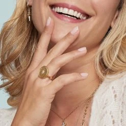 Bague Ronde étoile (plaqué Or) -Jollia Soldes Magasin bague etoile rond dore