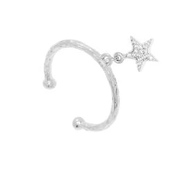 Bague Fine Pendentif étoile (argenté)