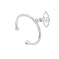 Bague Fine Pendentif Oeil (argenté)