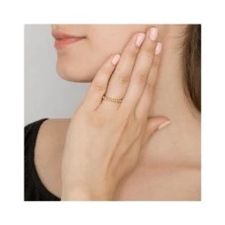 Bague Fine Billes (doré) -Jollia Soldes Magasin bague fine billes dore 1