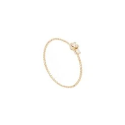 Bague Fine Double Strass (cristal/opaline)