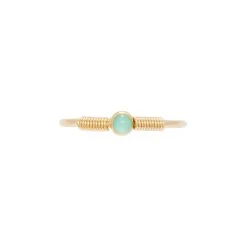 Bague Fine Petite Pierre (turquoise) -Jollia Soldes Magasin bague fine email turquoise 1
