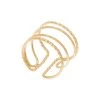 Bague Fine Multirangs (doré)