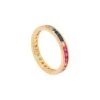 Bague Zircons Multicolores (doré)