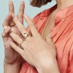 Bague Fleur Pierre (nacre) -Jollia Soldes Magasin bague fleur pierre 3