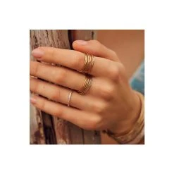 Bague Jonc Snake (Argent) -Jollia Soldes Magasin bague jonc argent 1