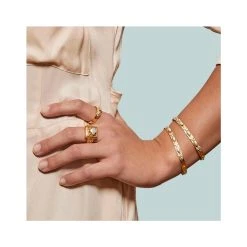 Bague Carré Pierre Lapis (plaqué Or) -Jollia Soldes Magasin bague leticia ponti 1 9 1