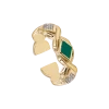 Bague Losange Et Zircon (onyx Vert) -Jollia Soldes Magasin bague losange vert diamant 1