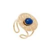 Bague Martelée Pierre (lapis) -Jollia Soldes Magasin bague martelee pierre bleu 1