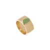 Bague Martelée Pierre Aventurine (plaqué Or) -Jollia Soldes Magasin bague martelee pierre vert 1
