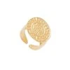 Bague Petite Médaille Gravée (doré) -Jollia Soldes Magasin bague medaille by garance