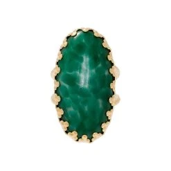 Bague Médaillon Cabochon (jade Vert) -Jollia Soldes Magasin bague medaillon cabochon 1