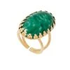 Bague Médaillon Cabochon (jade Vert) -Jollia Soldes Magasin bague medaillon cabochon