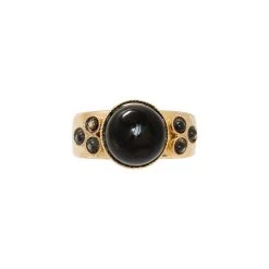 Bague Multi-pierres (onyx/nacre Grise) -Jollia Soldes Magasin bague multi pierre noir 1
