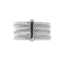 Bague Semainier (argent) -Jollia Soldes Magasin bague multiple argent femme 1 1
