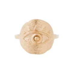 Bague œil (plaqué Or) -Jollia Soldes Magasin bague oeil dore