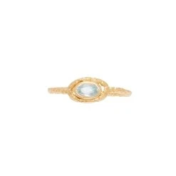 Bague Oeil Pierre (topaze) -Jollia Soldes Magasin bague oeil pierre dore
