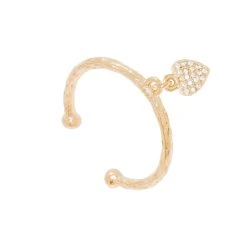 Bague Fine Pendentif Coeur (doré)