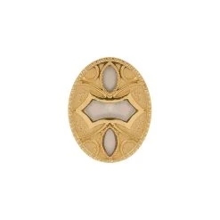 Bague Pierre Ovale Ajourée (nacre) -Jollia Soldes Magasin bague ovale dore nacre