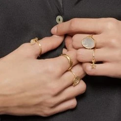 Bague Fine Pendentif Coeur (doré) -Jollia Soldes Magasin bague pendentif coeur