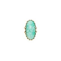 Bague Pierre Oversize (amazonite) -Jollia Soldes Magasin bague pierre large bleu