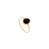 Bague Pierre Facettée (onyx) -Jollia Soldes Magasin bague pierre onyx dore