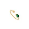 Bague Ouverte (onyx Vert) -Jollia Soldes Magasin bague pierre ouverte vert 2