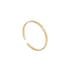 Bague Fine Mini Croix (plaqué Or)