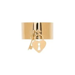 Bague Pendentif Coeur Clé (doré) -Jollia Soldes Magasin bague reglable breloque cadena 2